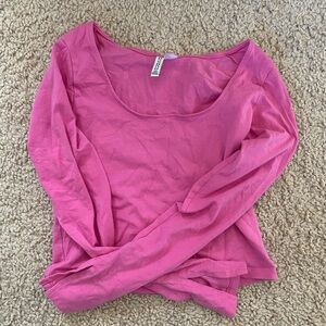 H&M Vibrant Pink Long Sleeve Top
